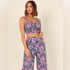 NWT petal & pip navy floral lilac set